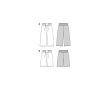Strih Burda 6017 - Nohavice s gumou a zaväzovaním v páse, ľanové nohavice