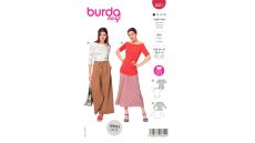 Strih Burda 6021 - Tričko so spadnutými ramenami