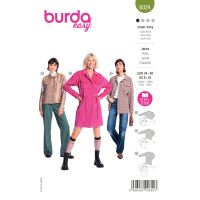Strih Burda 6024 - Košeľové sako, košeľový kabát
