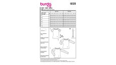Strih Burda 6028 - Tričko s kontrastnými rukávmi