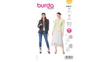 Strih Burda 6029 - Sako na zips, francúzske sako