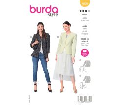 Strih Burda 6029 - Sako na zips, francúzske sako