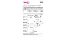 Strih Burda 6030 - Šaty s gumou v páse, blúzka