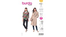 Strih Burda 6031 - Kabát, sako s opaskom