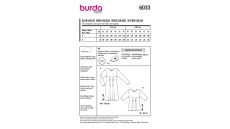 Strih Burda 6033 - Šaty s gombíkmi a riasením, blúzka