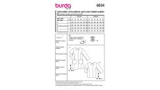 Strih Burda 6034 - Sako, kabát so zapínaním na patenty