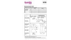 Strih Burda 6036 - Športové šaty s vreckami, voľné šaty