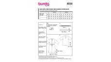 Strih Burda 6038 - Šaty so sťahovaním v páse, blúzka