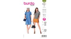 Strih Burda 6039 - Rovné šaty so skladom na chrbte, blúzka