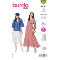 Strih Burda 6040 - Maxi šaty, tunika