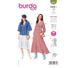 Strih Burda 6040 - Maxi šaty, tunika