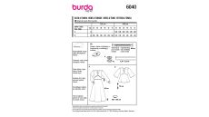Strih Burda 6040 - Maxi šaty, tunika