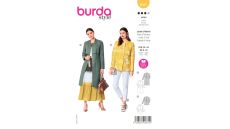Strih Burda 6041 - Dvojvrstvový kabát, sako