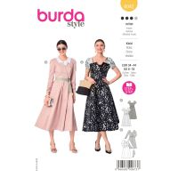 Strih Burda 6042 - Šaty v retro štýle