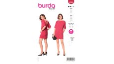 Strih Burda 6046 - Mini šaty s výstrihom na chrbte