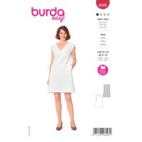 Strih Burda 6048 - Rovné šaty bez rukávov