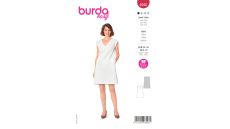 Strih Burda 6048 - Rovné šaty bez rukávov