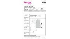 Strih Burda 6048 - Rovné šaty bez rukávov