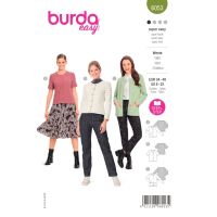 Strih Burda 6053 - Zapínací sveter, kardigan