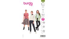 Strih Burda 6053 - Zapínací sveter, kardigan