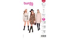 Strih Burda 6055 - Voľné šaty, pohodlné šaty