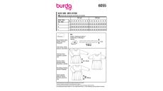 Strih Burda 6055 - Voľné šaty, pohodlné šaty