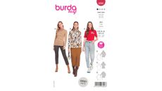 Strih Burda 6056 - Dlhšie tričko, rolák, tričko s dlhým rukávom