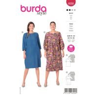 Strih Burda 6058 - Šaty pre plnoštíhle