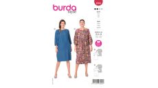 Strih Burda 6058 - Šaty pre plnoštíhle