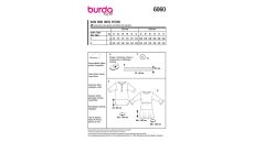 Strih Burda 6060 - Tunika, šaty s volánmi