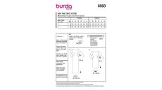 Strih Burda 6068 - Puzdrové šaty s výstrihom na chrbte, plesové šaty