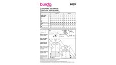 Strih Burda 6069 - Kabát bez goliera s farebnými blokmi, sako