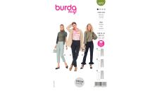 Strih Burda 6072 - Cigaretové nohavice