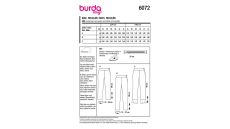 Strih Burda 6072 - Cigaretové nohavice