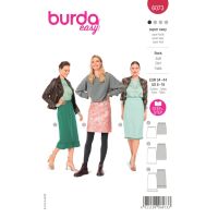 Strih Burda 6073 - Rovná sukňa s gumou v páse