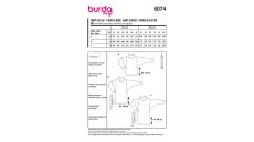 Strih Burda 6074 - Rolák, rolákové šaty s netopierími rukávmi