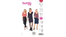 Strih Burda 6075 - Tričko, tričkové šaty