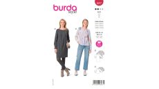Strih Burda 6077 - Balónové šaty, blúzka