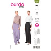 Strih Burda 6079 - Široké nohavice s pukmi