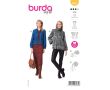 Strih Burda 6081 - Bunda, sako na zips s vysokým golierom