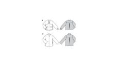 Strih Burda 6081 - Bunda, sako na zips s vysokým golierom