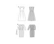 Strih Burda 6083 - Šaty s rozšírenou sukňou, puzdrové krajkové šaty