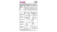 Strih Burda 6088 - Mikina na zips s kapucňou, sako na zips, dlhá bunda s kapucňou, pláštenka