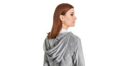 Strih Burda 6090 - Mikina na zips s kapucňou, mikina s vysokým golierom