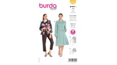Strih Burda 6092 - Áčkový kabát, krátky kabát