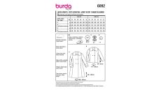 Strih Burda 6092 - Áčkový kabát, krátky kabát