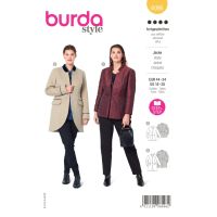 Strih Burda 6096 - Sako peplum pre plnoštíhle dlhé sako