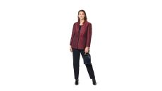 Strih Burda 6096 - Sako peplum pre plnoštíhle dlhé sako