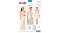 Strih Burda 6646 - Korzetové plesové šaty, koktejlové šaty, krajkový top