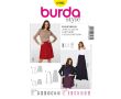 Strih Burda 6980 - Zavinovacia nohavicová sukňa, culottes